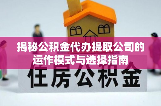 寻甸揭秘公积金代办提取公司的运作模式与选择指南