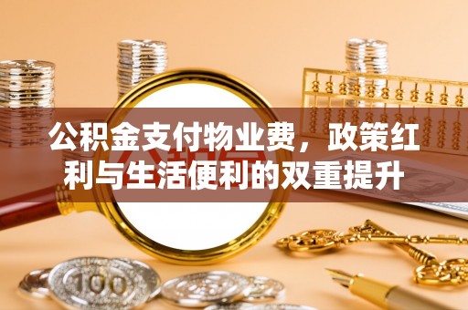 寻甸公积金支付物业费，政策红利与生活便利的双重提升