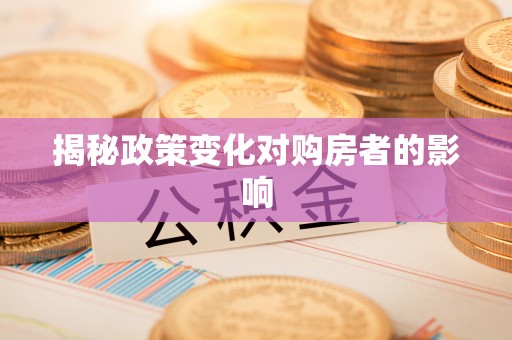 寻甸揭秘政策变化对购房者的影响