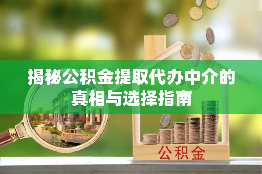 寻甸揭秘公积金提取代办中介的真相与选择指南